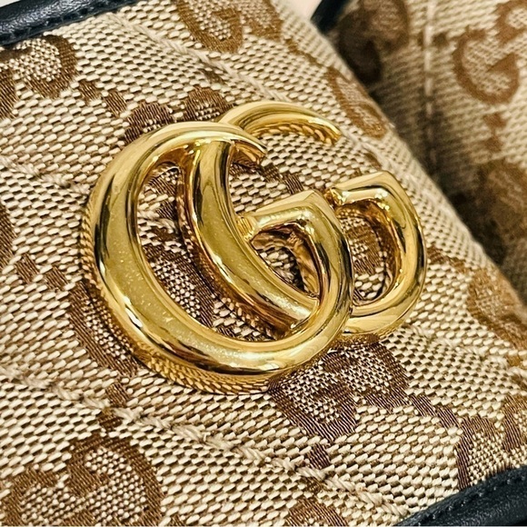 Gucci Jolie Black GG Supreme Monogram Matelasse Sandals Mules Slides SZ 36 - Picture 14 of 16